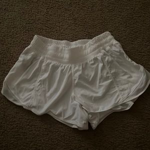 Lululemon Hotty Hot Low Rise Shorts. Size 6, 2.5 inches. Color: White